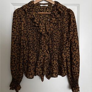 Doen Hardy Floral Ruffle Blouse